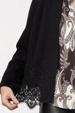 Strickjacke - Spitzenbesatz