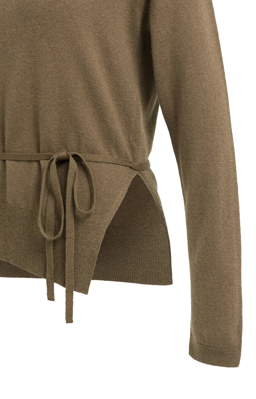 Feinstrickpullover - Bindegürtel