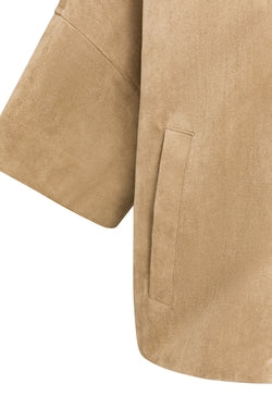 Jacke aus Velourslederimitat
