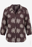 Oversized-Bluse - 3/4 Arm