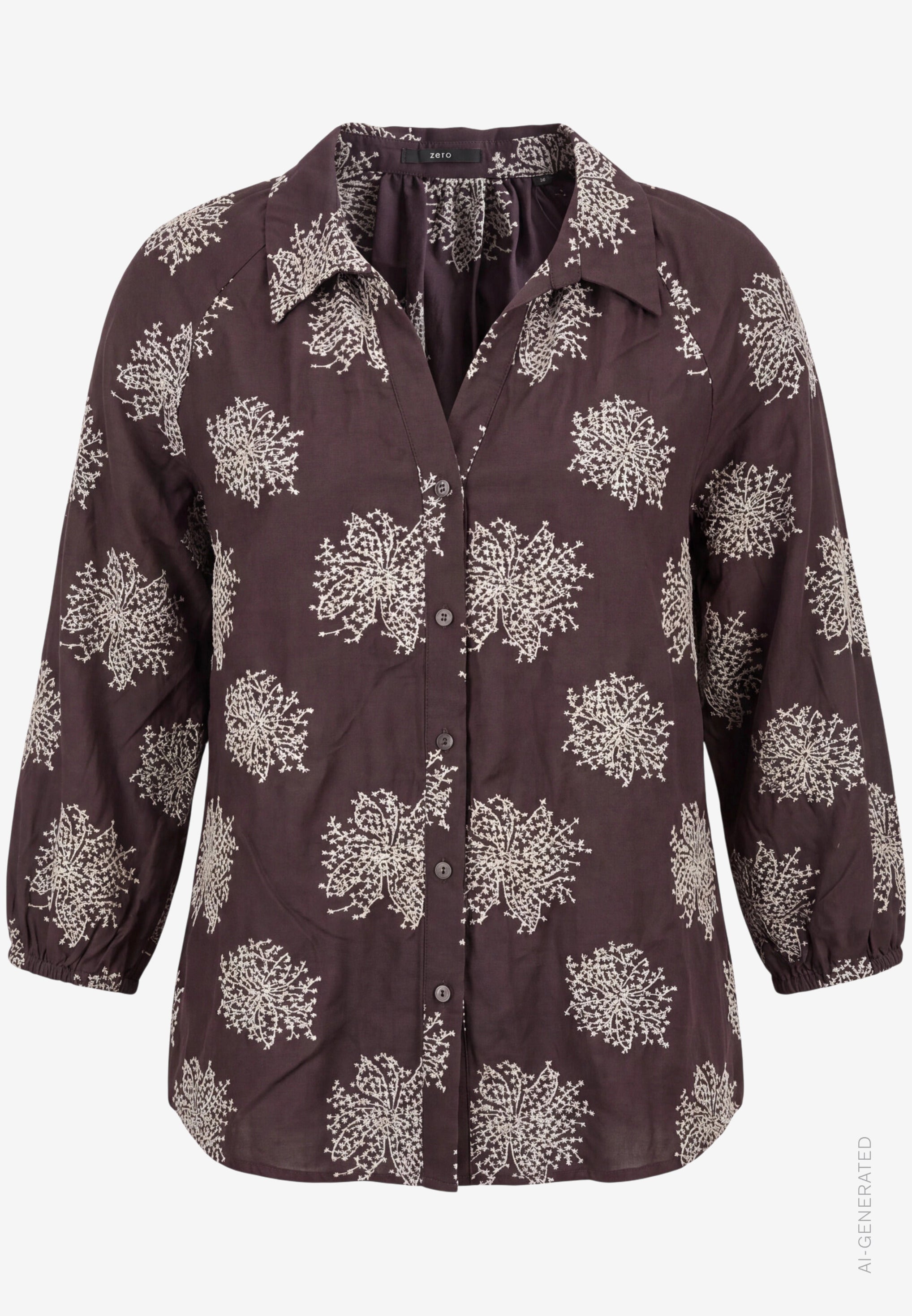 Oversized-Bluse - 3/4 Arm