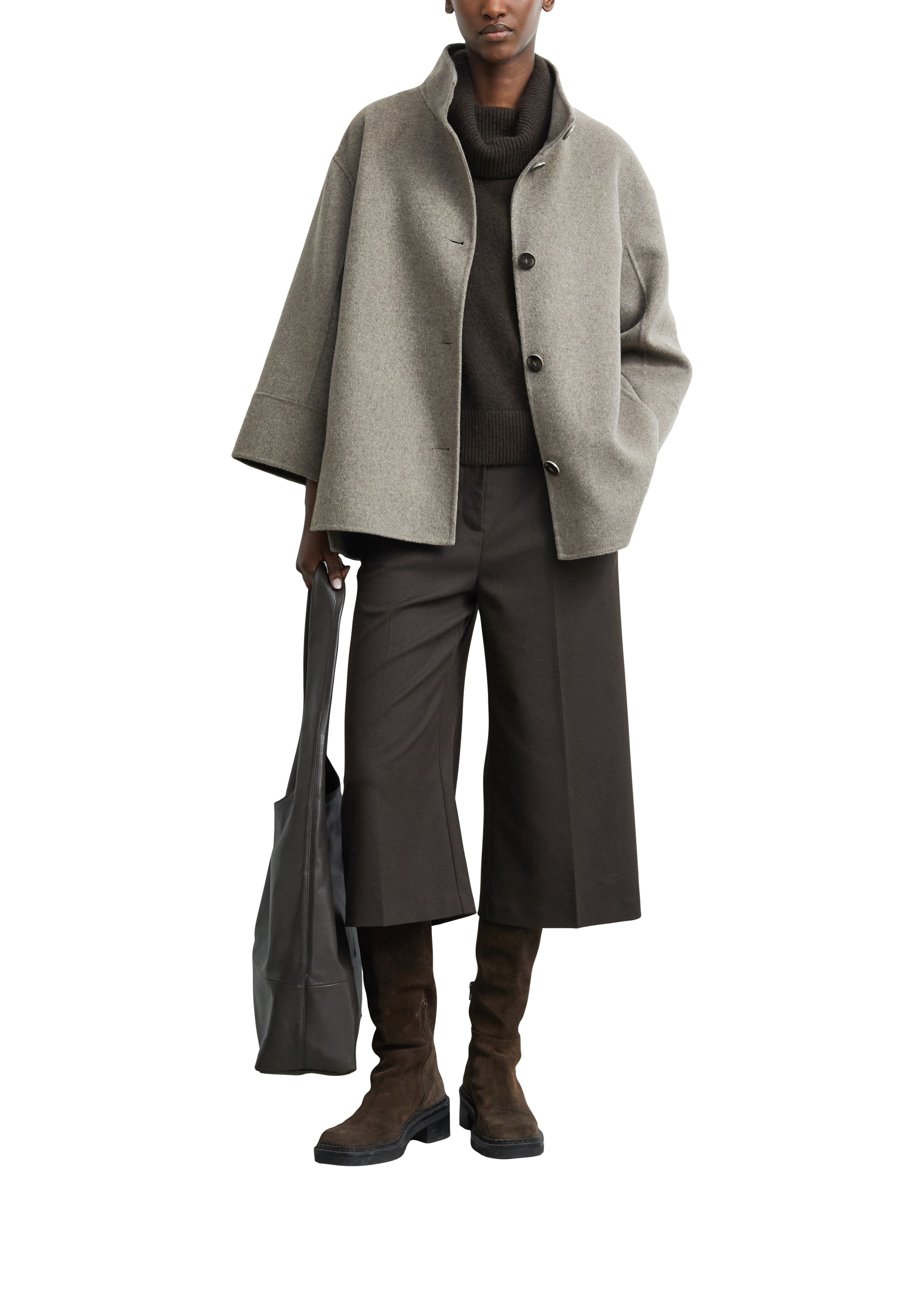 Pullover-Poncho - Wollmix