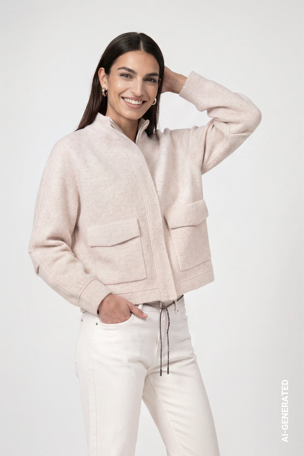 Strickjacke -Pattentaschen