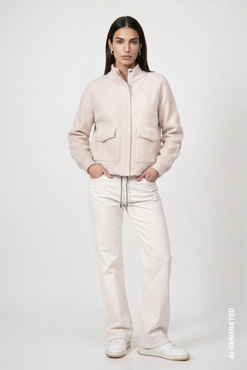Strickjacke -Pattentaschen