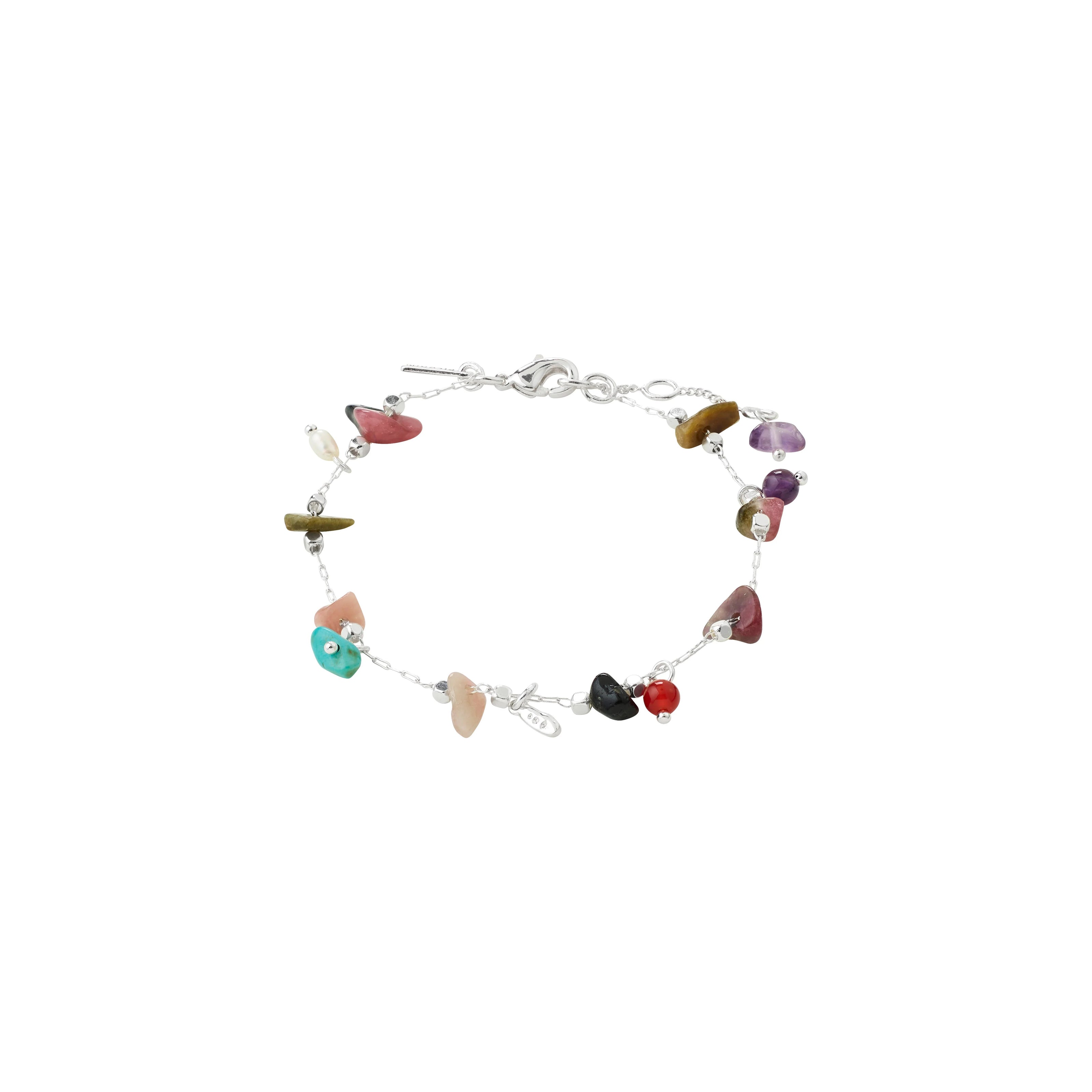 Armband - HERE - versilbert/mehrfarbig