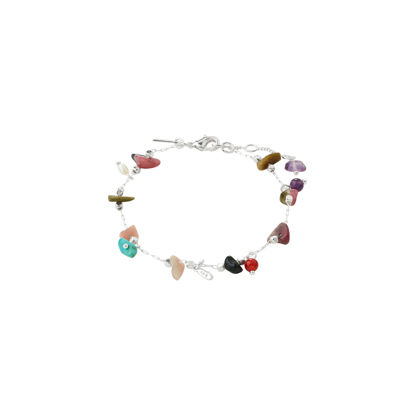 Armband - HERE - versilbert/mehrfarbig