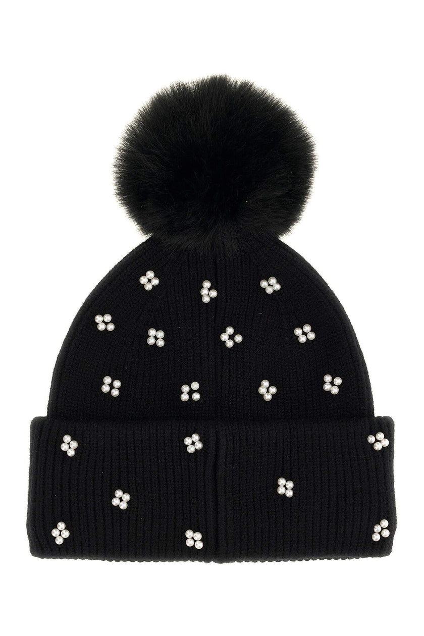 Strickmütze - Perlenbesatz