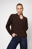 Strickpullover mit Stehkragen