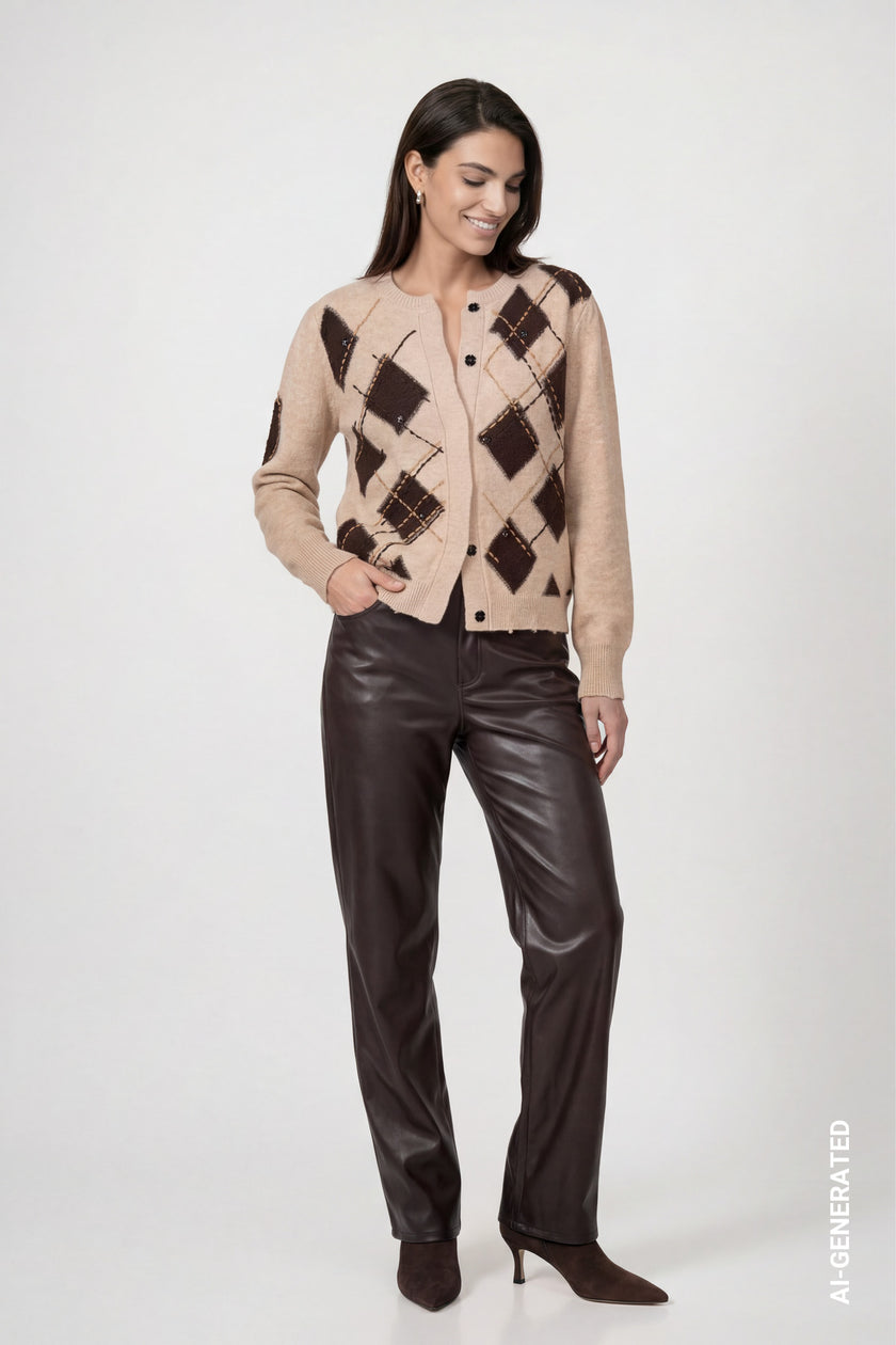 Strickjacke - Wollmix