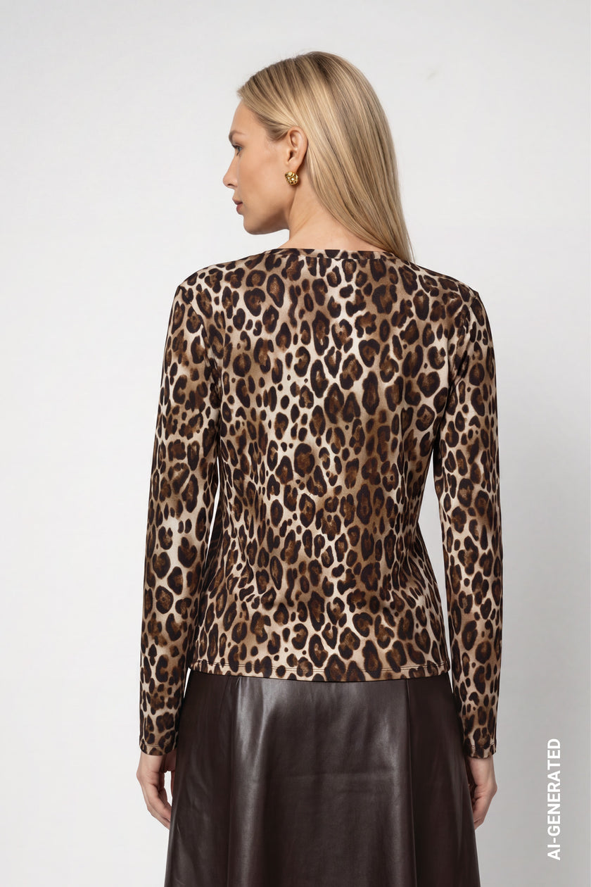 Langarmshirt - Animalprint