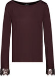 Langarmshirt mit Spitzenborte
