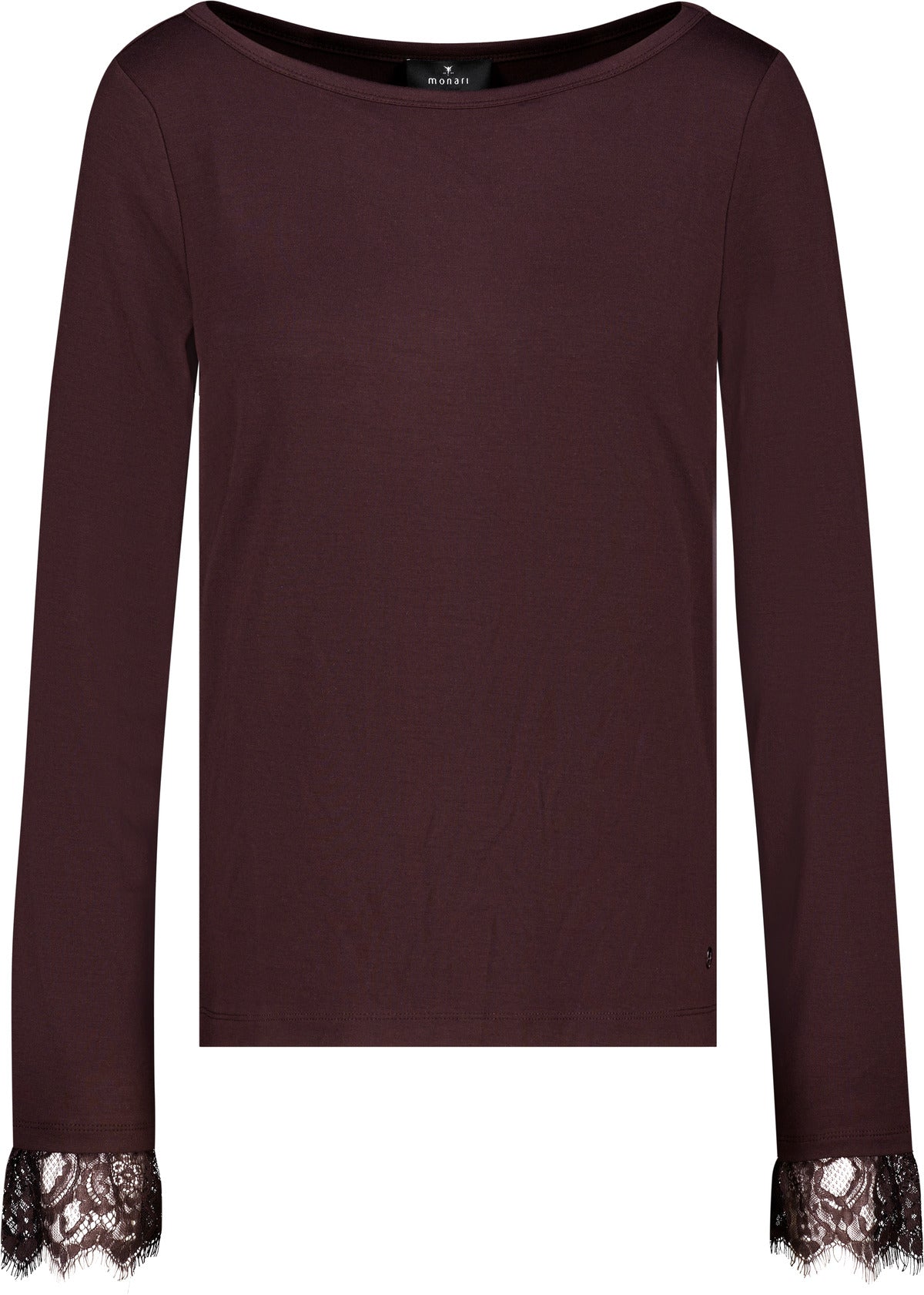 Langarmshirt mit Spitzenborte