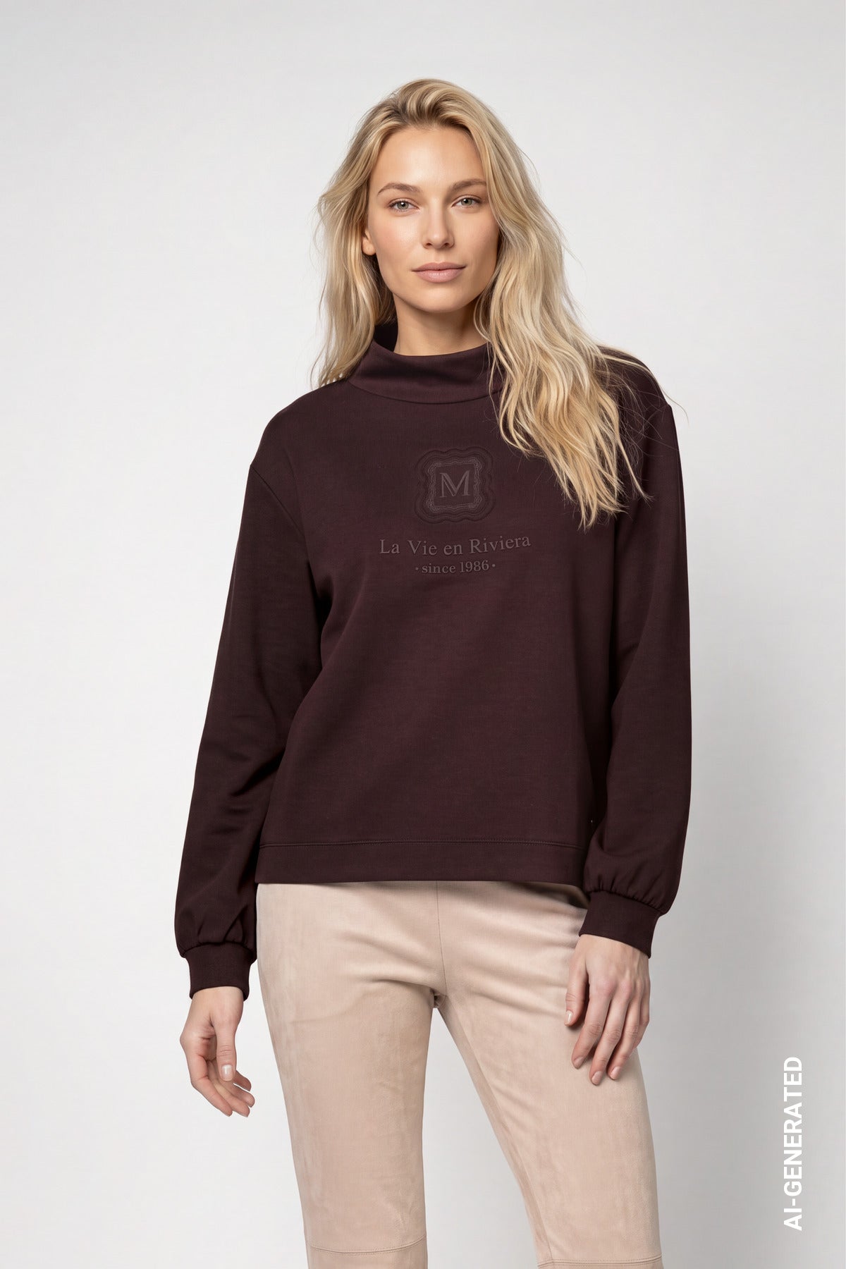 Sweatshirt - Stehkragen