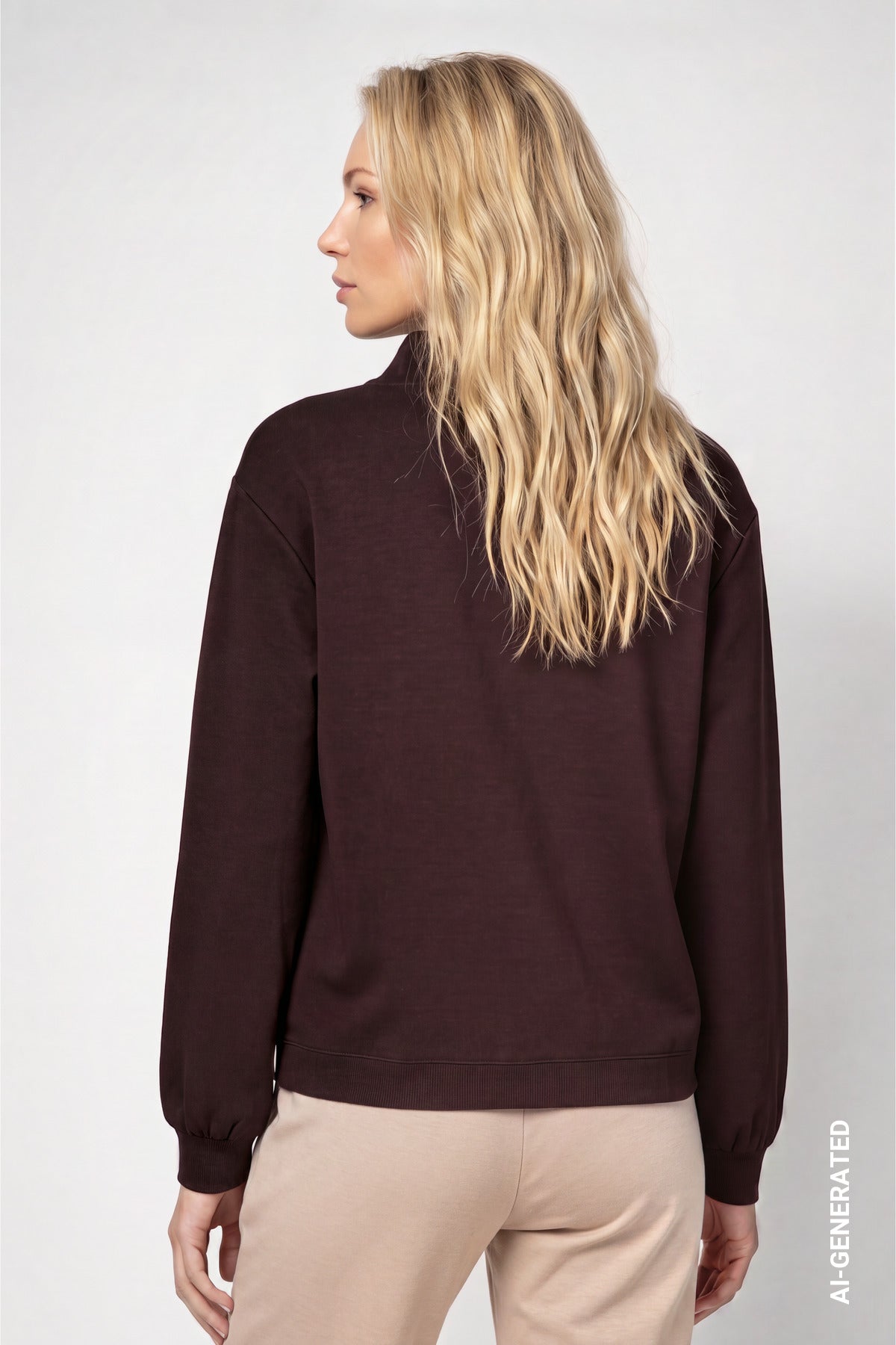 Sweatshirt - Stehkragen