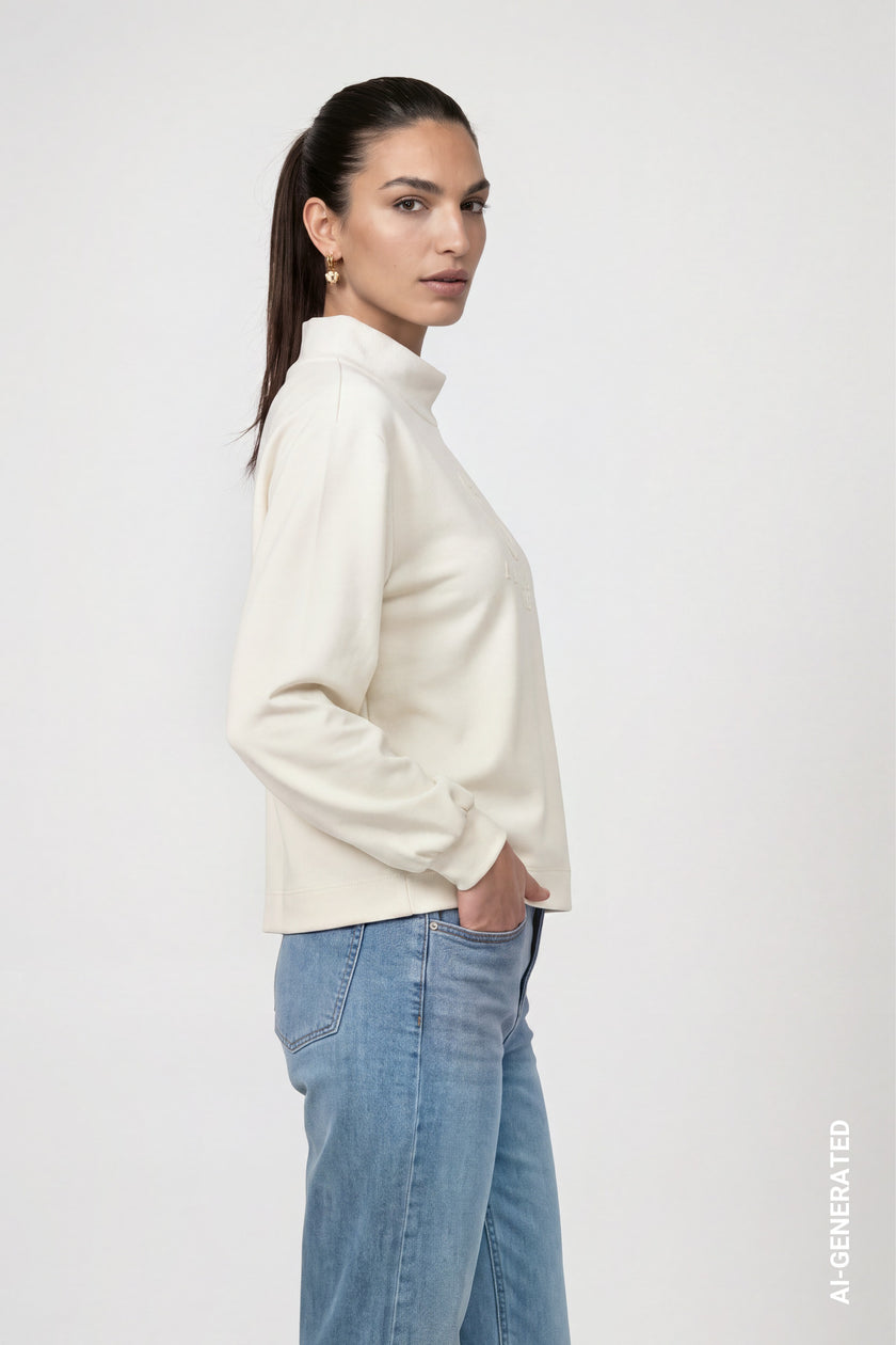 Sweatshirt - Stehkragen