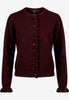 Strickjacke - Rüschenbesatz