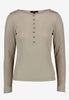 Langarmshirt  - Knopfleiste