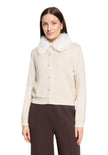 Sweatjacke - Fake Fur Kragen
