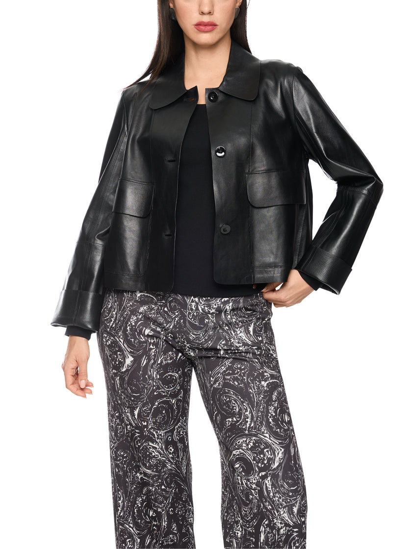 Lederjacke - Cropped
