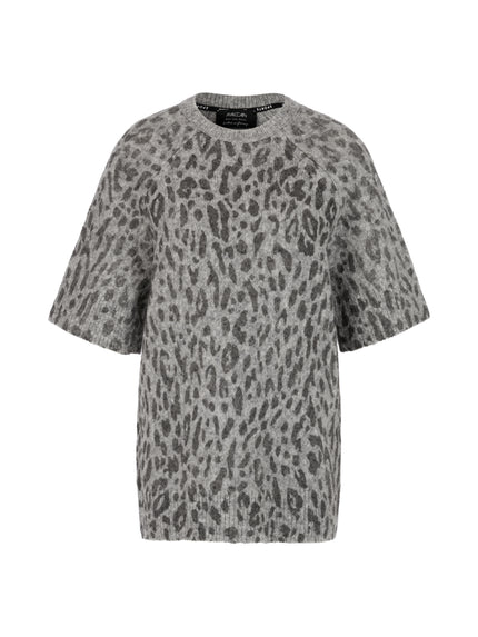 Langer Pullover - Animalprint
