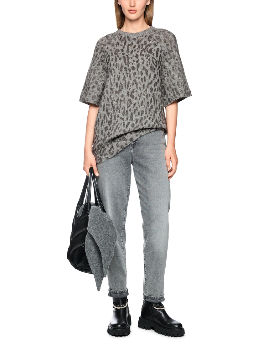 Langer Pullover - Animalprint
