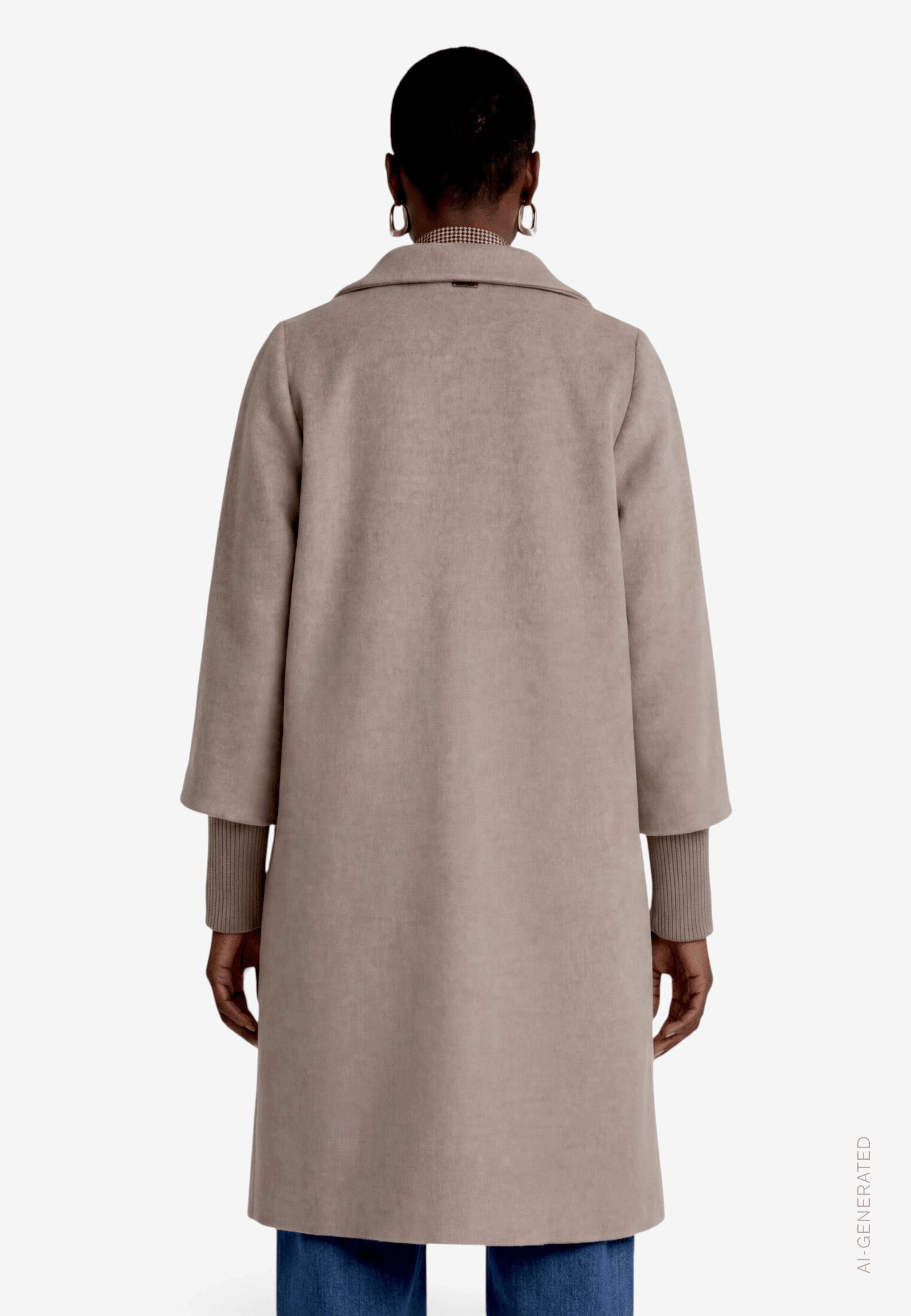 Kurzmantel - Strickbündchen