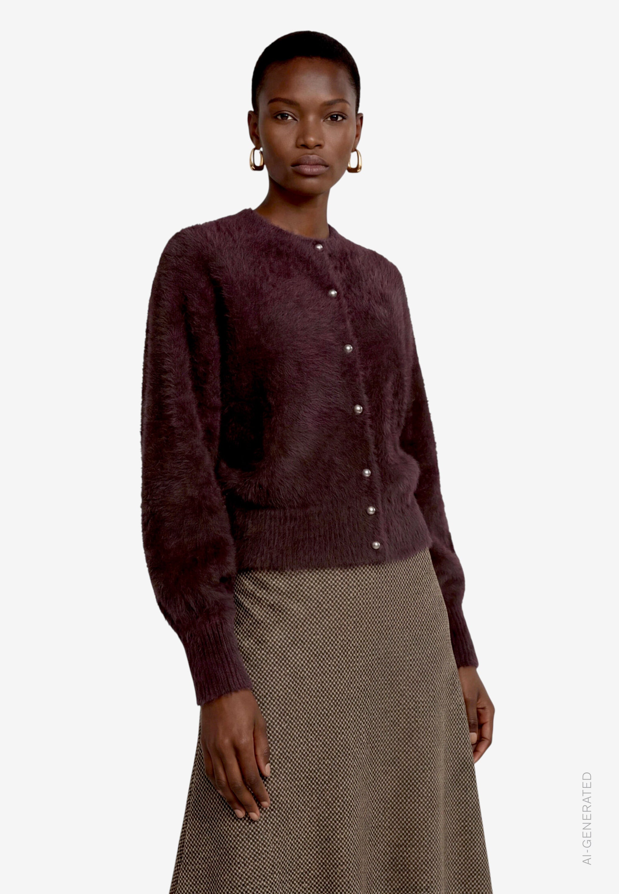 Strickjacke - Flauschoptik