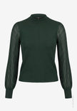 Damen Pullover  mit transparenten Ärmeln