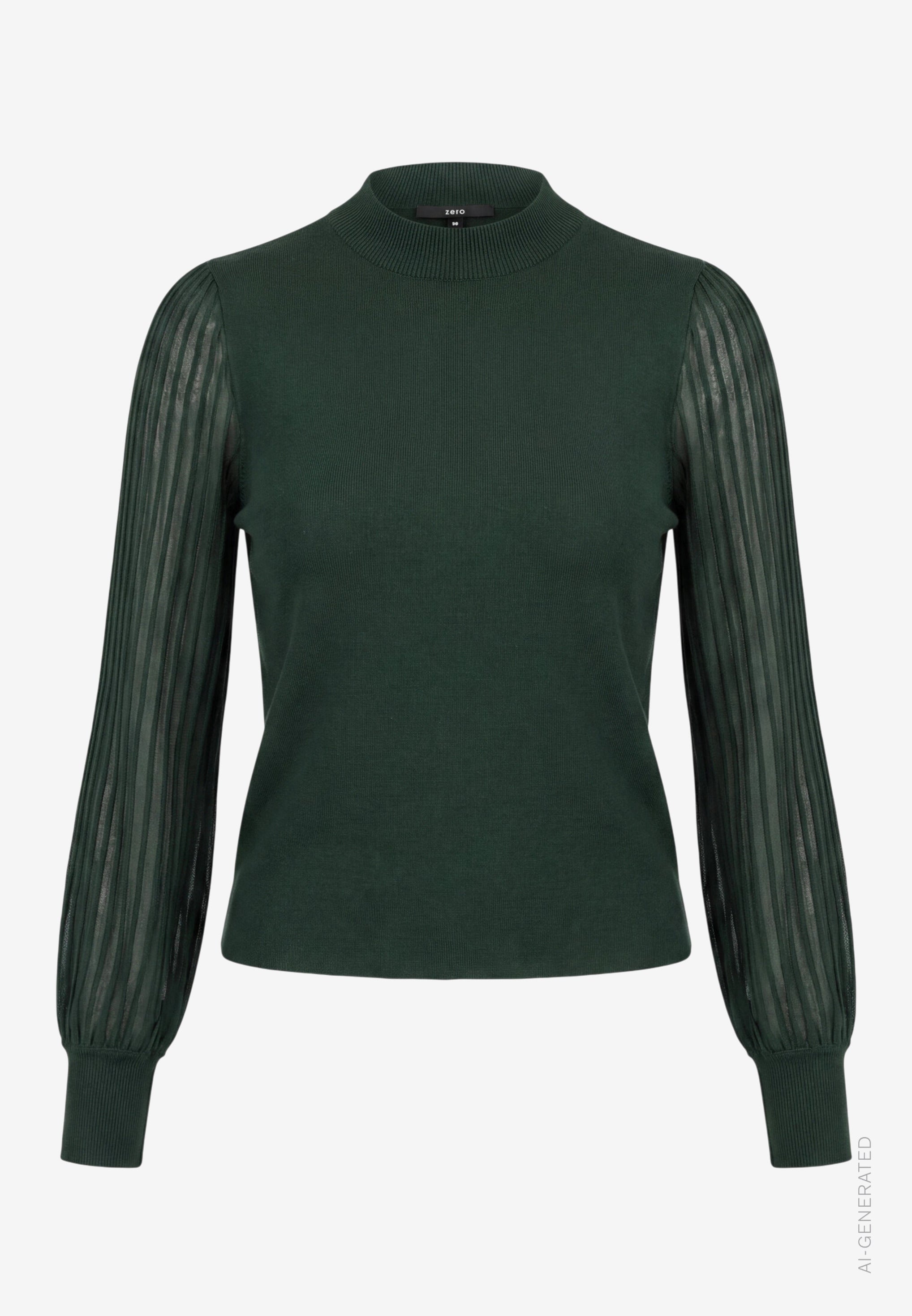 Damen Pullover  mit transparenten Ärmeln
