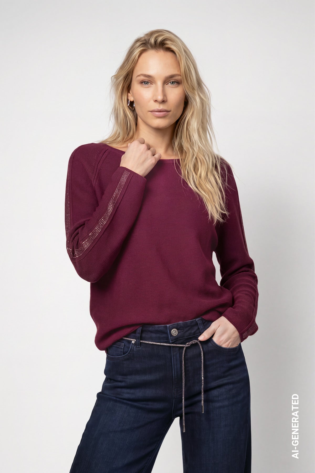 Pullover - Strassbesatz
