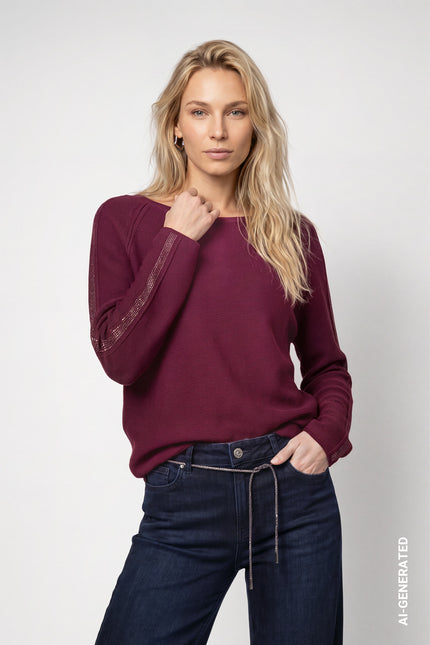 Pullover - Strassbesatz