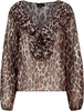 Chiffonbluse - Leo-Muster