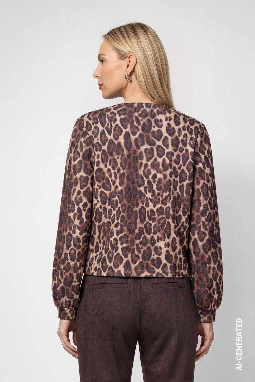 Strickjacke - Leomuster