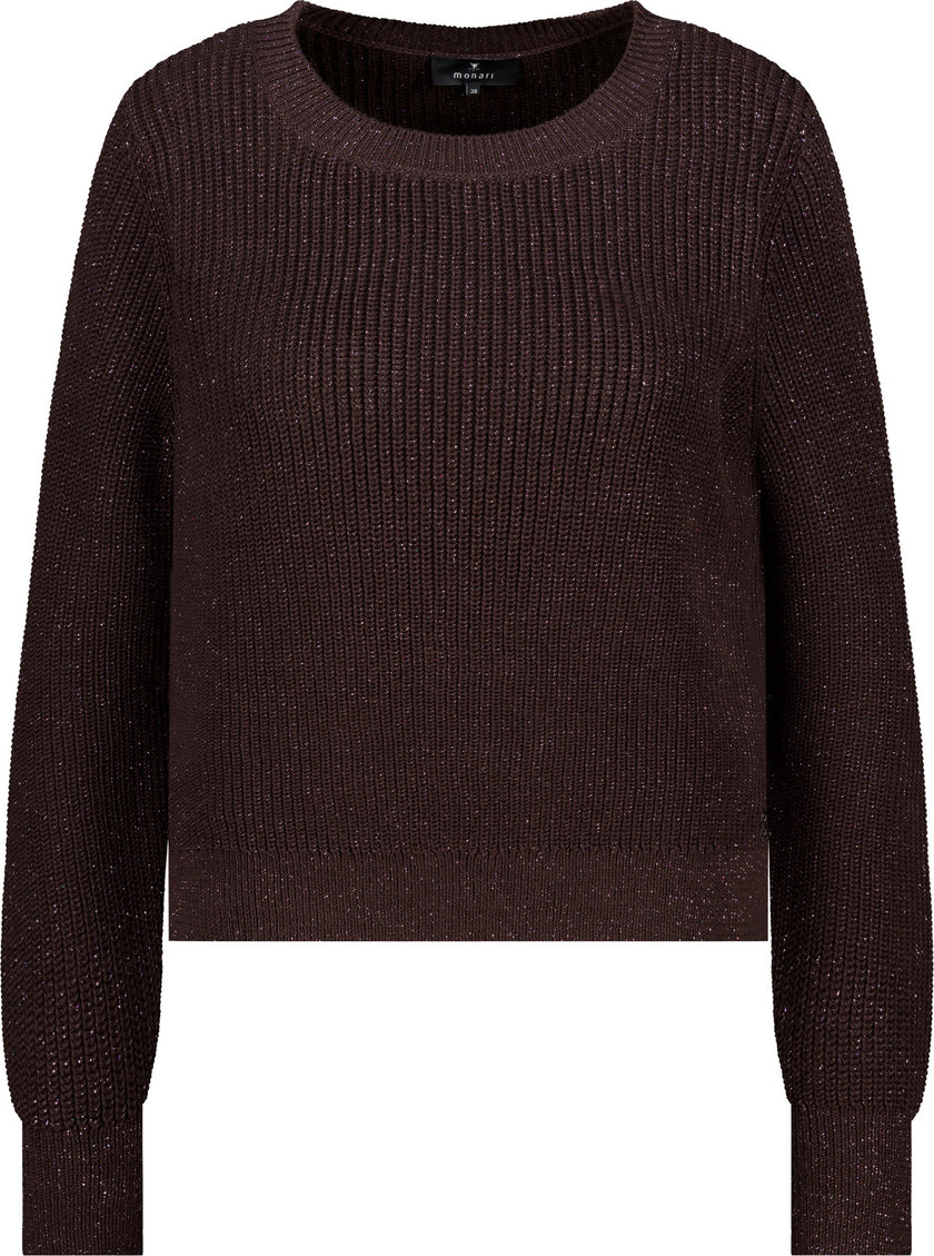 Basic-Strickpullover mit Lurex