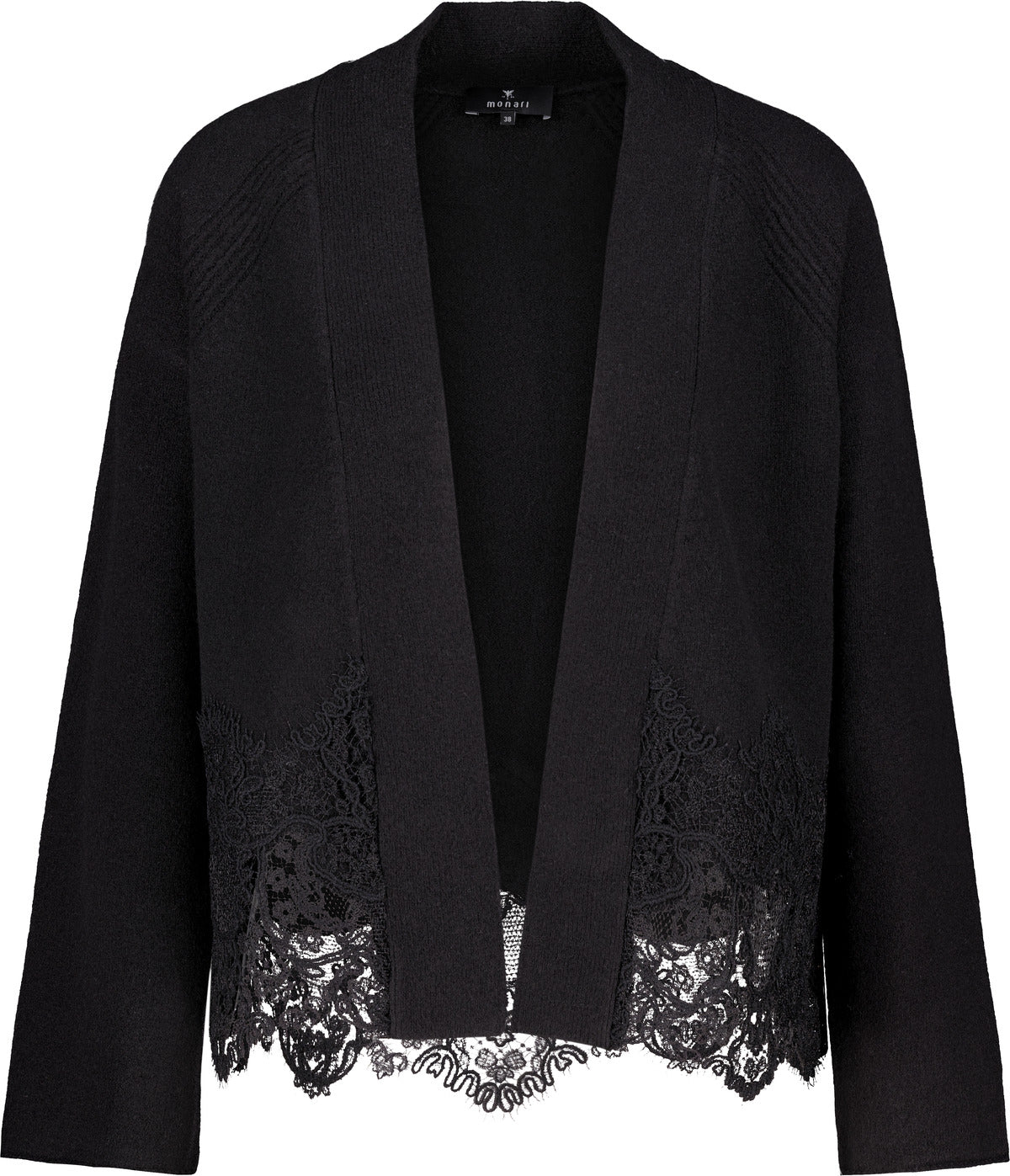 Strickjacke - Spitzenbesatz