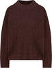 Flauschiger Strickpullover mit Rollsaum