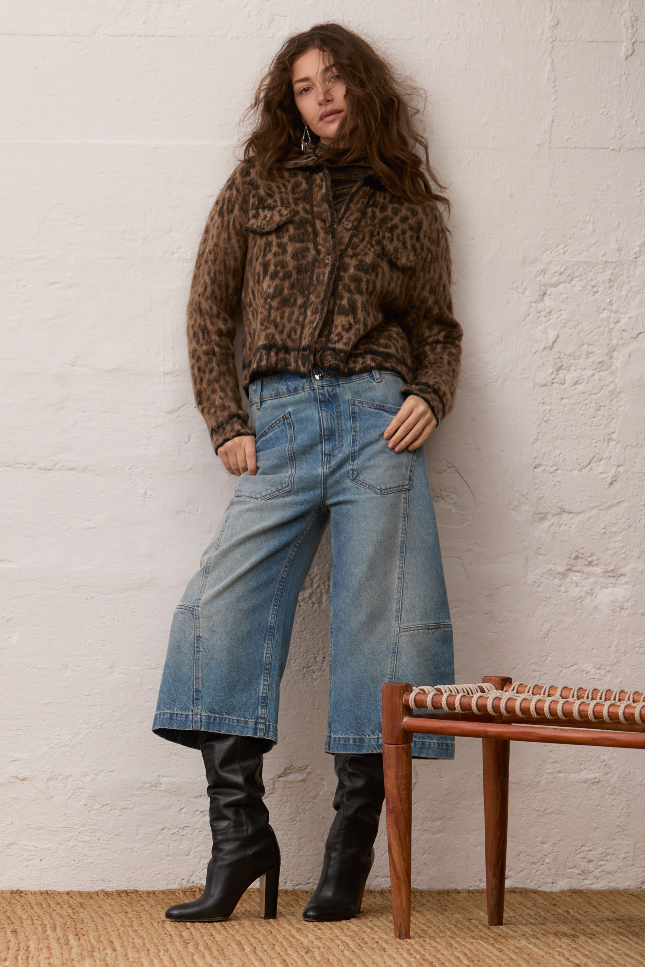 Strickjacke - Animalprint