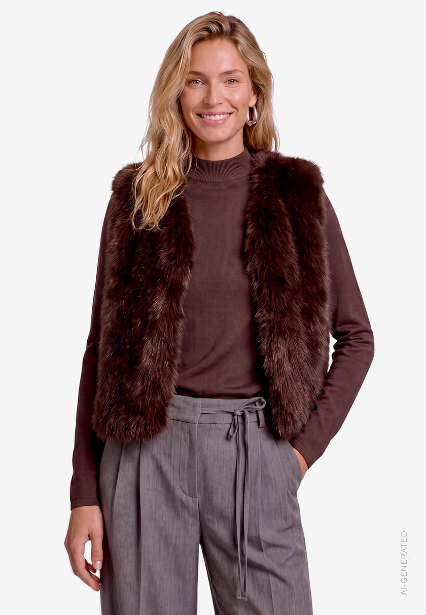 Weste - Fake Fur