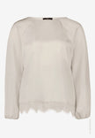 Satin-Bluse - Spitze