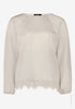 Satin-Bluse - Spitze
