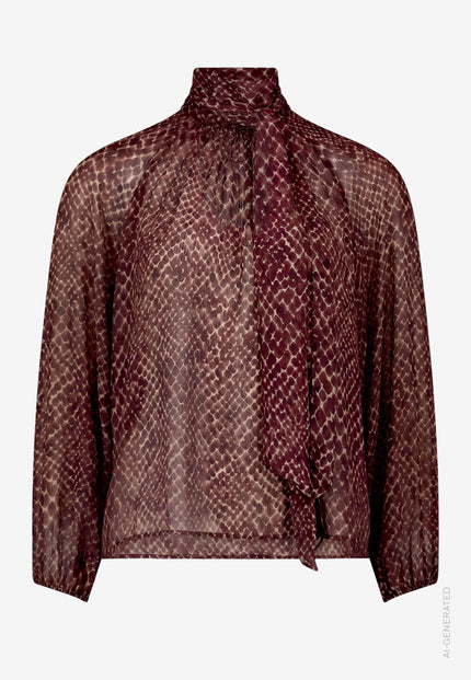 Schluppenbluse - Animalprint