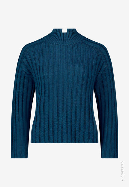 Strickpullover  - Stehkragen