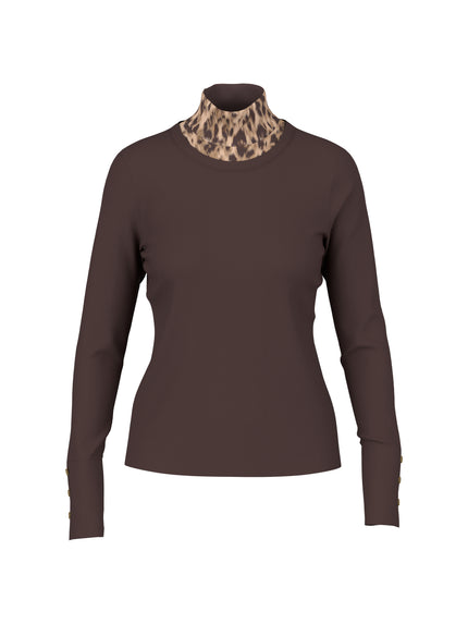 Rippshirt - Leo-Rollkragen