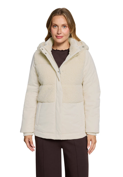 Steppjacke - Fake Fur Besatz