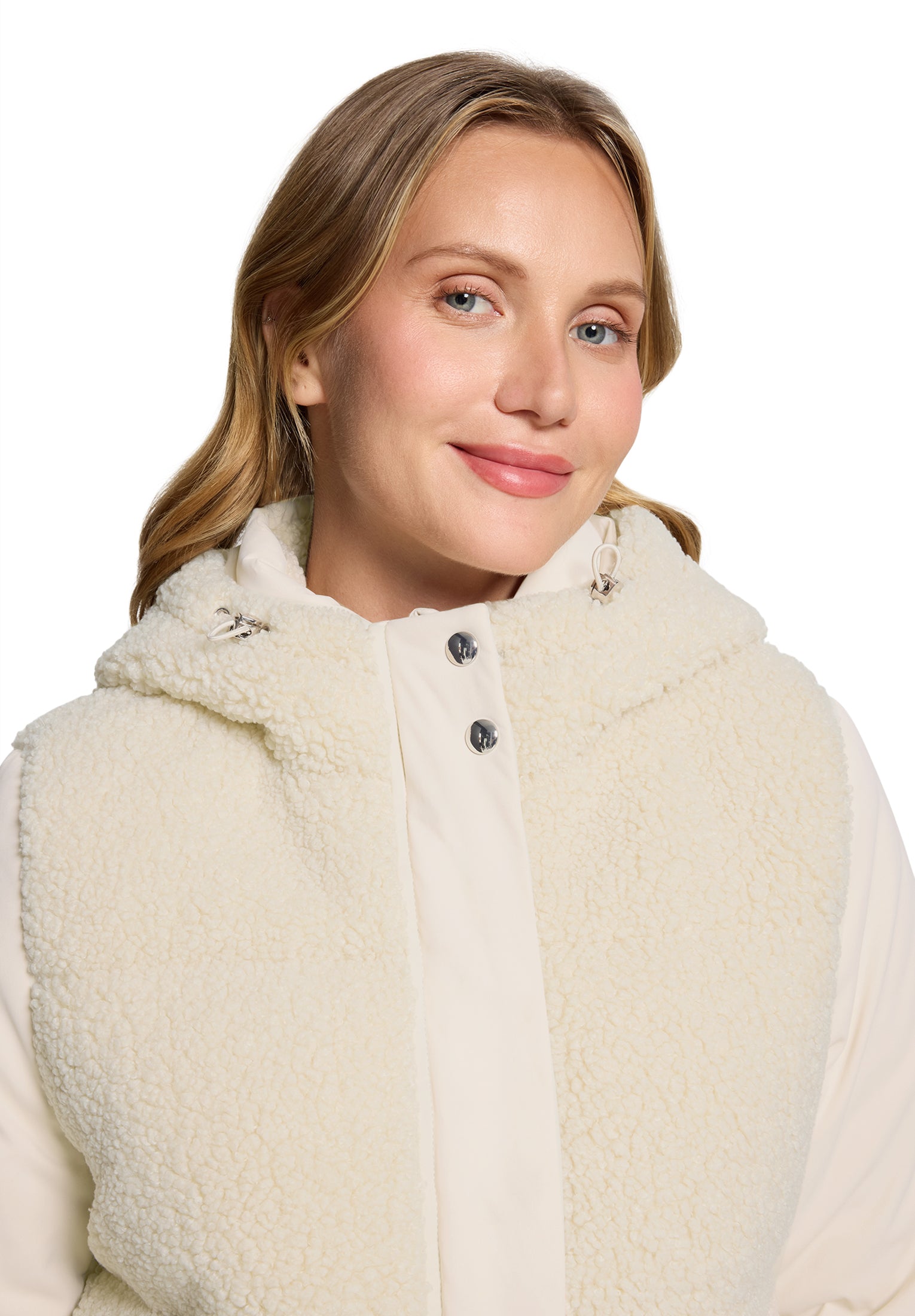 Steppjacke - Fake Fur Besatz