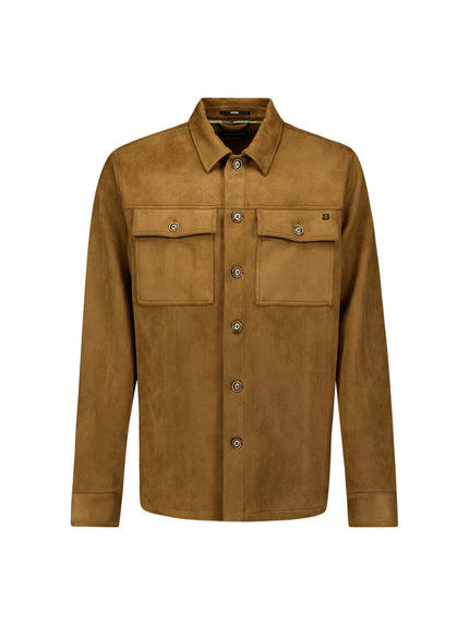 Overshirt - Veloursleder Optik