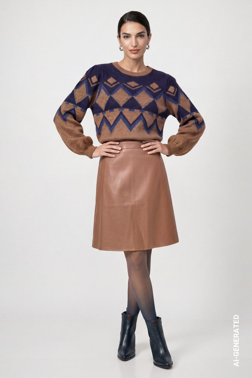 Strickpullover -  Jacquard Muster