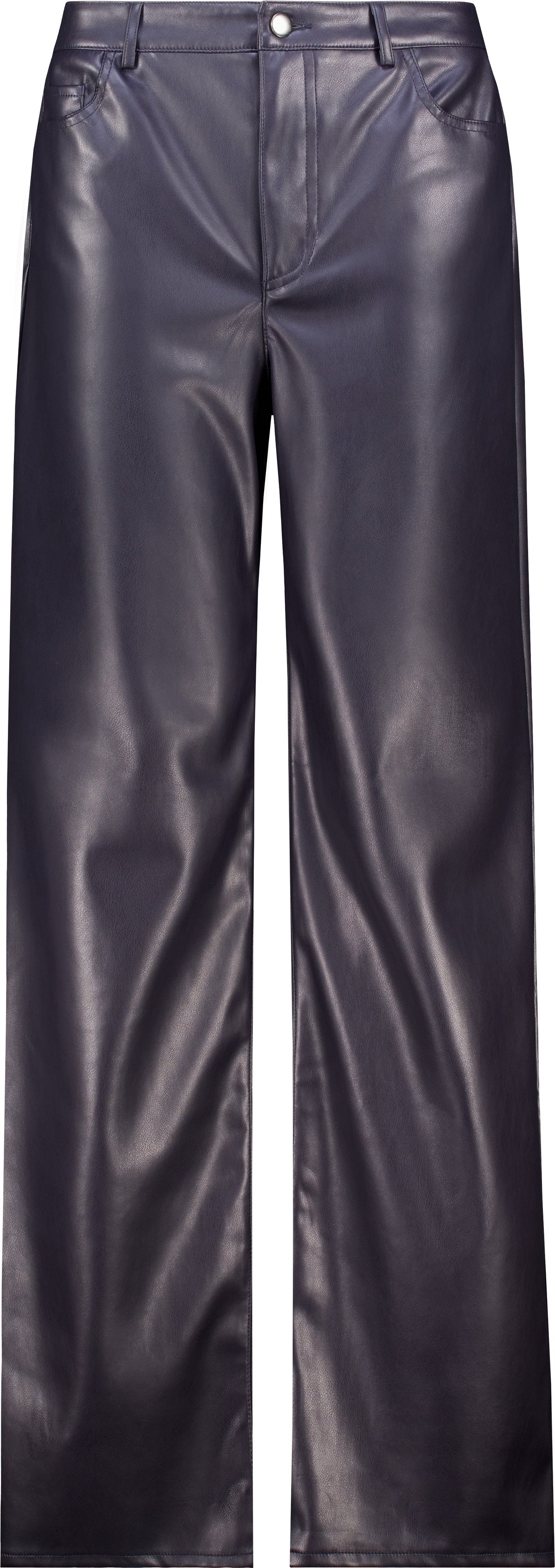 Kunstleder - Wide-Leg Hose