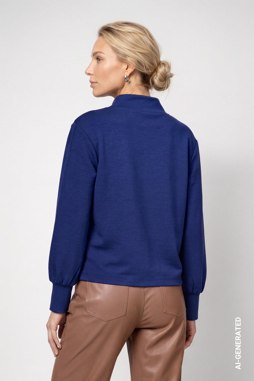 Sweatshirt - Stehkragen