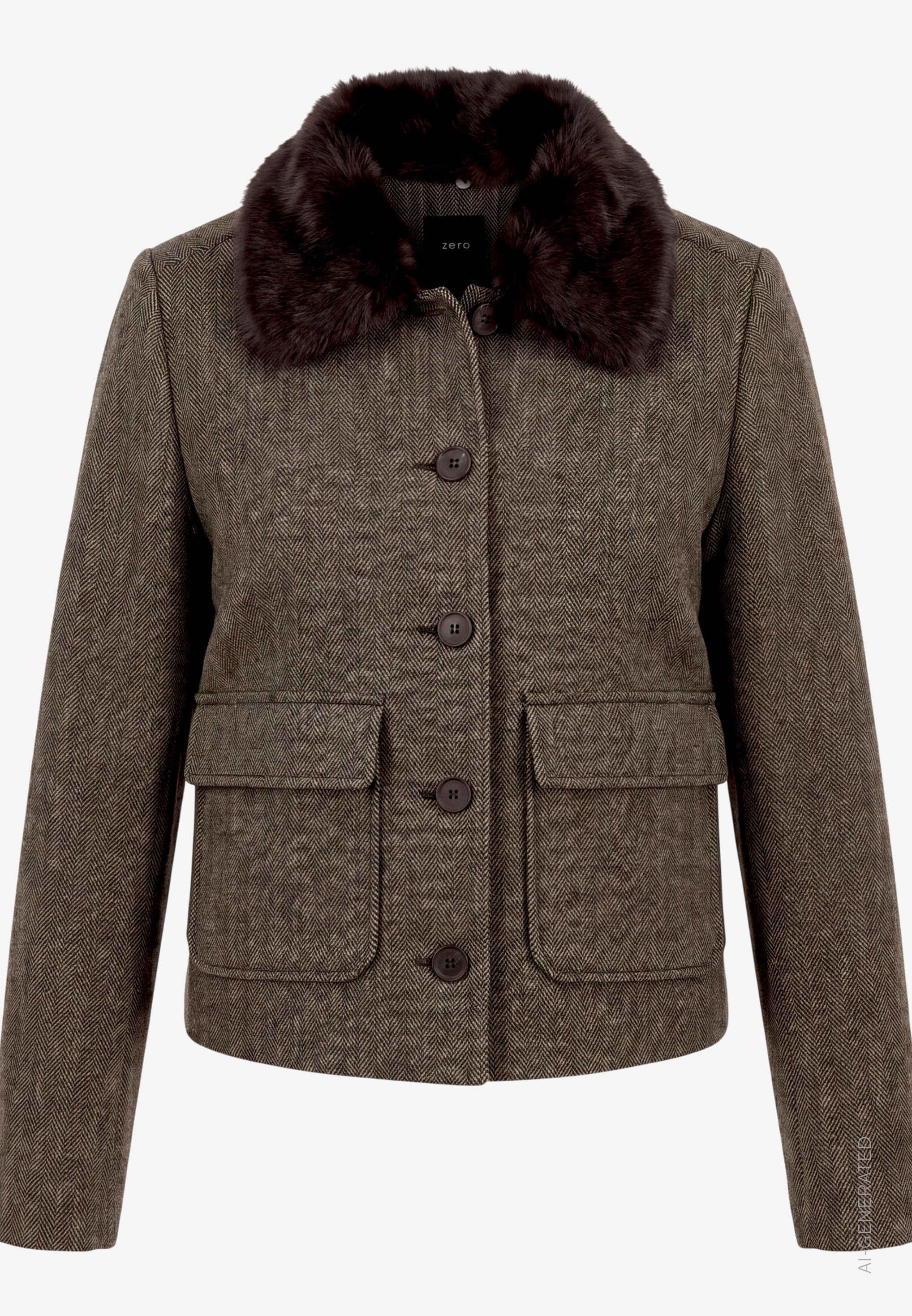Übergangsjacke - Kunstfellkragen